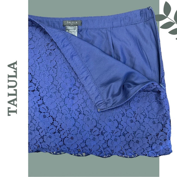 🛍️3/$40 Talula for Aritzia Royal Blue Lace
Miniskirt  Lined Side Zipper Size 6 - Picture 6 of 8